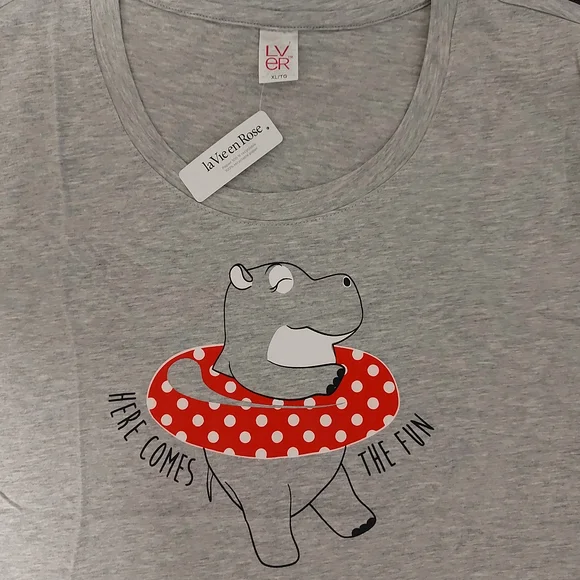 La Vien En Rose Womens Short Sleeve T-Shirt - Picture 2 of 3